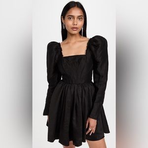 Aje Fleur Corset Long Sleeve Mini Dress Size 4 Perfect LBD!